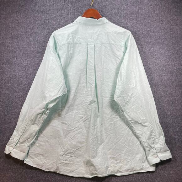 Ariat Solid Slub Classic Dress Shirt Men's XXL Green Button Down Long Sleeve - Picture 12 of 13